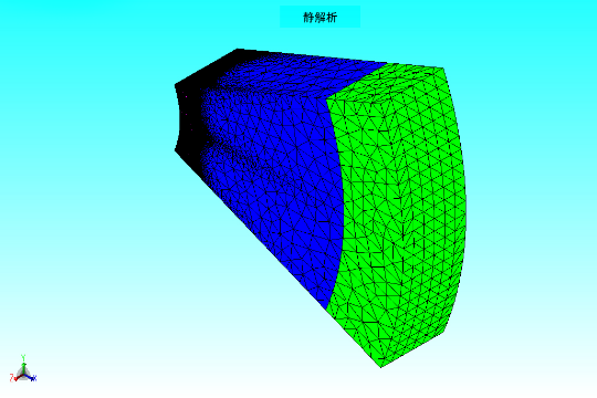 Example of analytical mesh of magnet and inner yoke of outer pole anisotropically oriented magnet