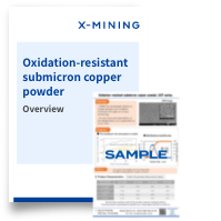 Oxidation-resistant submicron copper powder