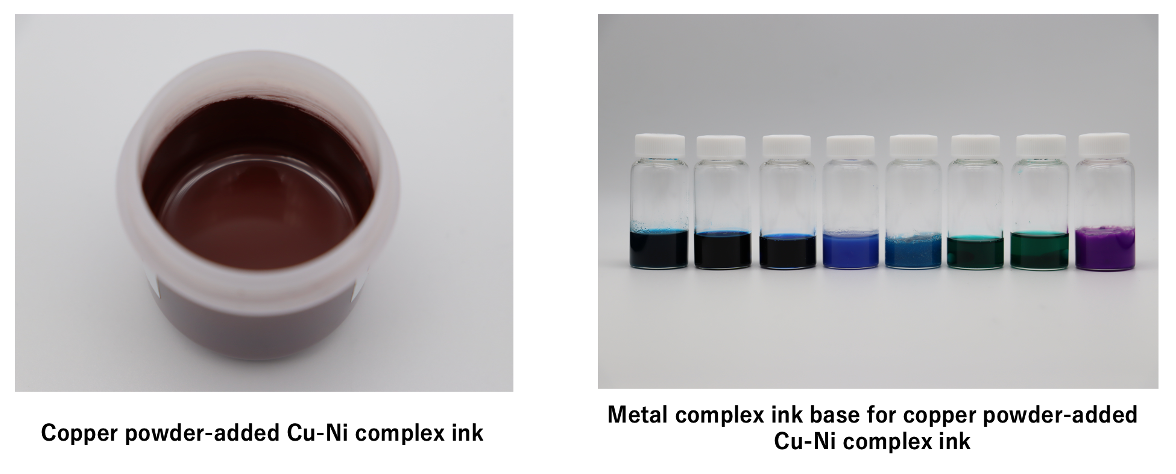 Metal complex ink that forms the basis of Copper Powder-Added Cu-Ni Complex Ink